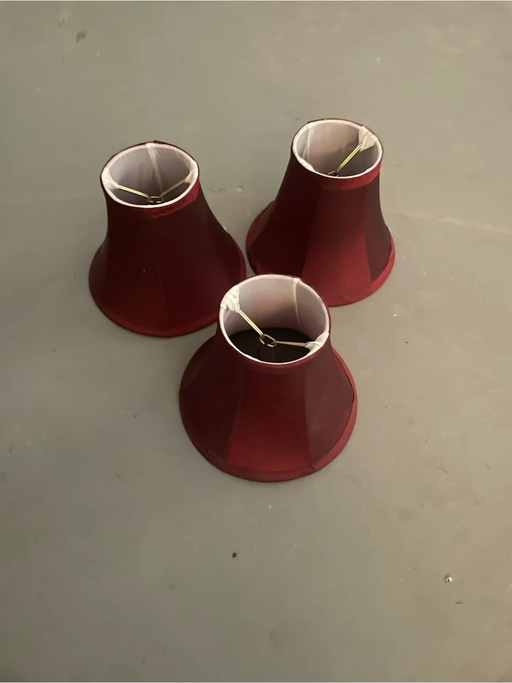 Classic Red Lamp Shade (Set of 3) - Unbranded